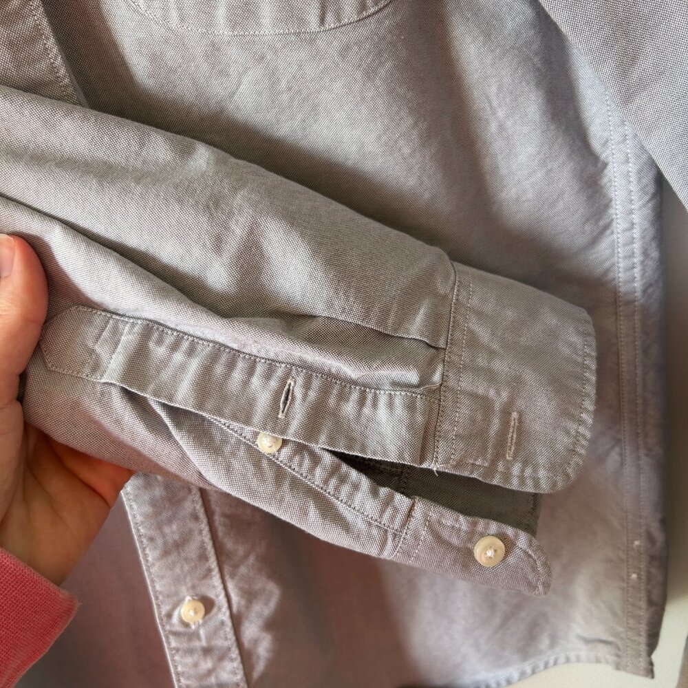 J. Crew Slim Gray Button Down Cotton Shirt - Picture 4 of 8